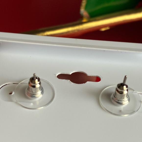 Anne Klein Blue and Silver Crystal Earrings - Picture 3 of 4